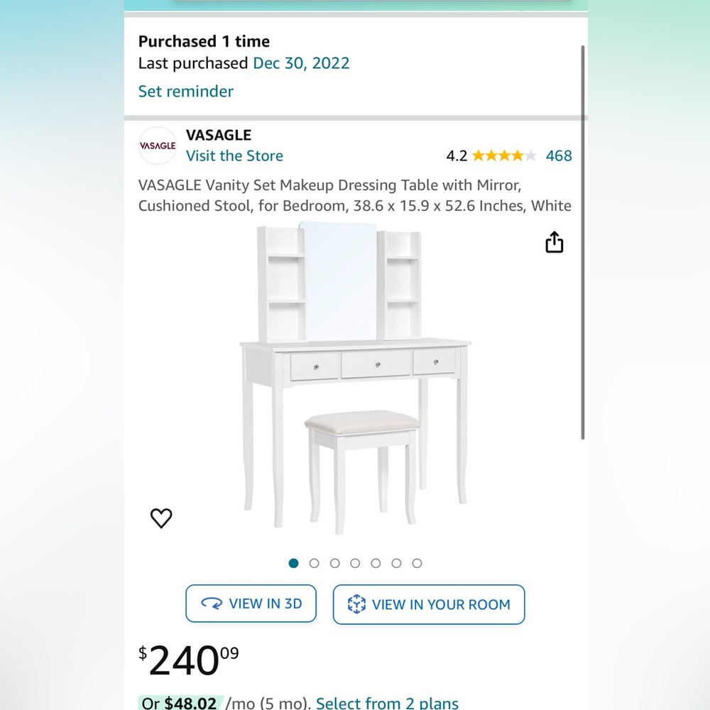 Amazon Makeup Vanity